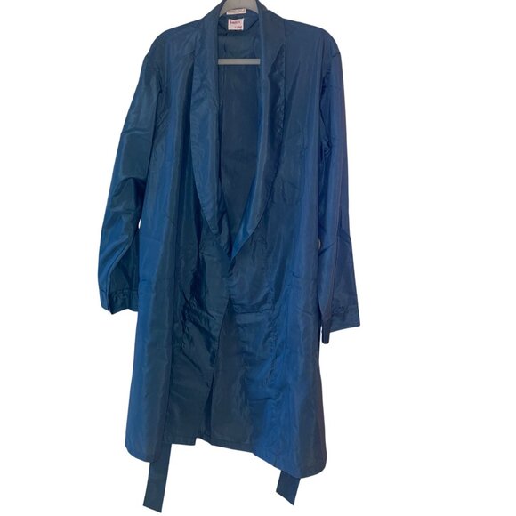 Smitties By Enro Vintage Mens Robe Size Large Blue Belted Pockets Casual - Picture 2 of 10